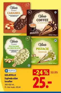 Lidl GELATELLI Ispinde eller isvafler tilbud