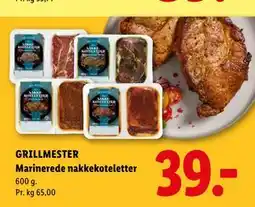 Lidl GRILLMESTER Marinerede nakkekoteletter tilbud