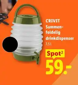 Lidl CRIVIT Sammenfoldelig drinkdispenser tilbud