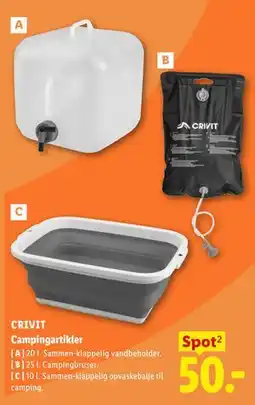 Lidl CRIVIT Campingartikler tilbud