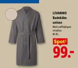 Lidl LIVARNO Badekåbe unisex tilbud