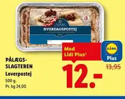 Lidl PÅLÆGSSLAGTEREN Leverpostej, App-pris tilbud