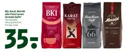 Coop 365 Bki, Karat, Merrild eller Peter Larsen formalet kaffe* tilbud