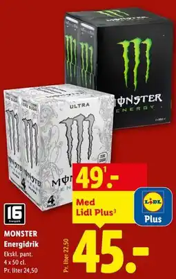 Lidl MONSTER Energidrik tilbud