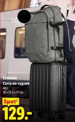 Lidl ESMARA Carry on-rygsæk tilbud