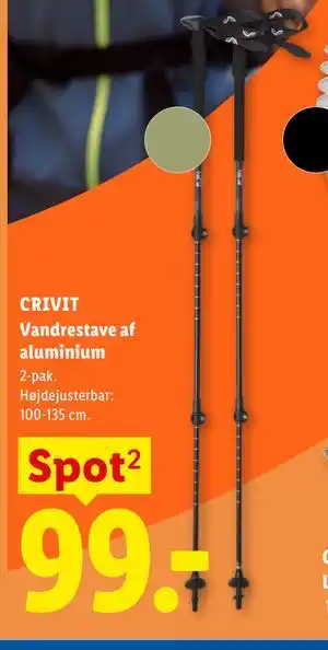 Lidl CRIVIT Vandrestave af aluminium tilbud