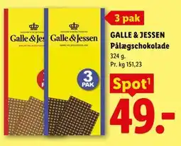 Lidl GALLE & JESSEN Pålægschokolade tilbud