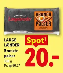 Lidl LANGE LÆNDER Brunchpølser tilbud