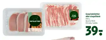 Coop 365 Coop koteletter eller stegeflæsk tilbud