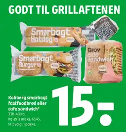 Coop 365 Kohberg smørbagt fastfoodbrød eller cafe sandwich* tilbud