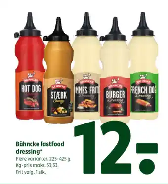 Coop 365 Bähncke fastfood dressing* tilbud