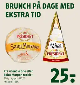 Coop 365 Président le Brie eller Saint Morgon rødkit* tilbud
