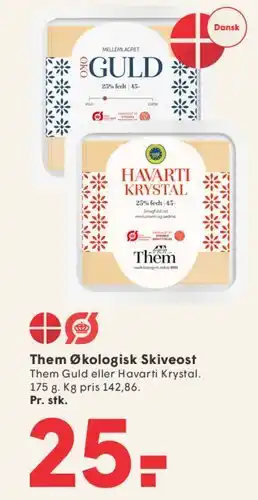 SPAR Them Økologisk Skiveost tilbud
