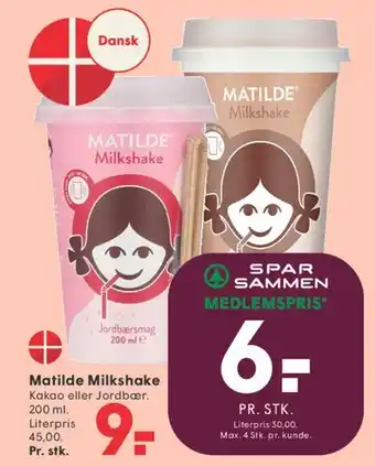 SPAR Matilde Milkshake tilbud