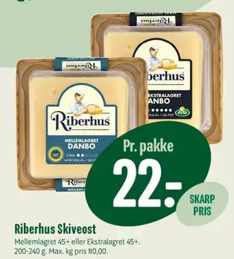 Min Købmand Riberhus Skiveost tilbud