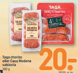 REMA 1000 Taga BBQ chorizo / Casa Modena salsiccia tilbud