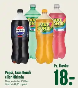 Min Købmand Pepsi, Faxe Kondi eller Mirinda tilbud