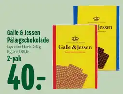Min Købmand Galle & Jessen Pålægschokolade tilbud