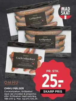 MENY OMHU PØLSER tilbud