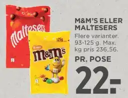 MENY M&M's eller Maltesers tilbud