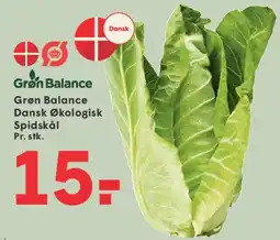 SPAR Grøn Balance Dansk Økologisk Spidskål tilbud