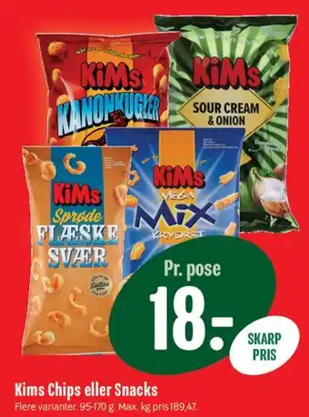 Min Købmand Kims Chips eller Snacks tilbud