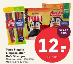 SPAR Toms Pingvin / Slikpose / Go' se Stænger tilbud