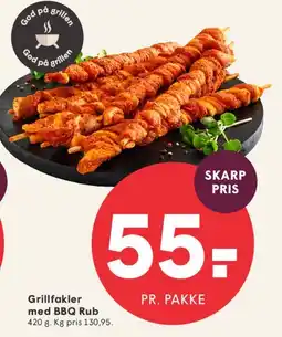 SPAR Grillfakler med BBQ Rub tilbud