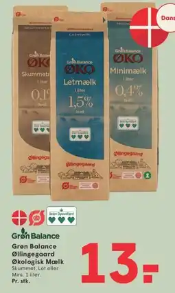 SPAR Grøn Balance Øllingegaard Økologisk Mælk tilbud