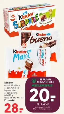 SPAR Kinder tilbud