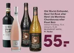 SPAR Old World Zinfandel, Haut Vol Rosé eller Haut de Monteau Chardonnay eller Pinot Noir tilbud