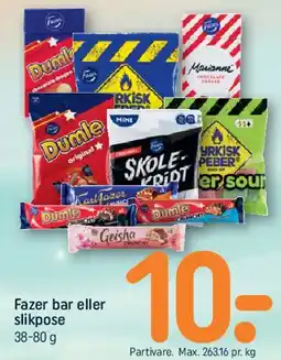 REMA 1000 Fazer bar eller slikpose tilbud