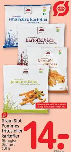 REMA 1000 Gram Slot Pommes frites eller kartofler tilbud