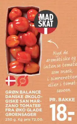 MENY Grøn Balance danske økologiske San Marzano tomater tilbud