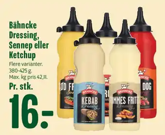 Min Købmand Bähncke Dressing, Sennep eller Ketchup tilbud