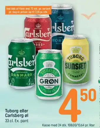 REMA 1000 Tuborg eller Carlsberg øl tilbud