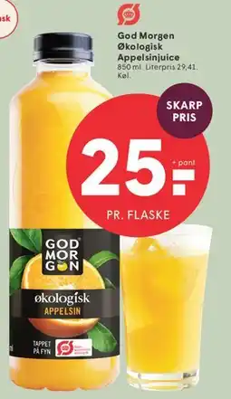 SPAR God Morgen Økologisk Appelsinjuice tilbud