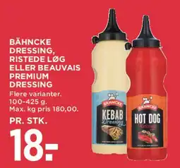 MENY Bähncke / Beauvais dressing tilbud
