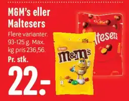 Min Købmand M&M's eller Maltesers tilbud
