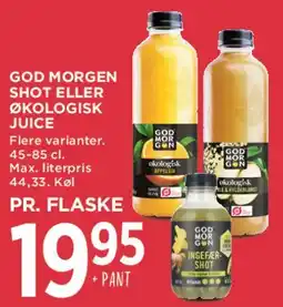 MENY God Morgen shot eller økologisk juice tilbud