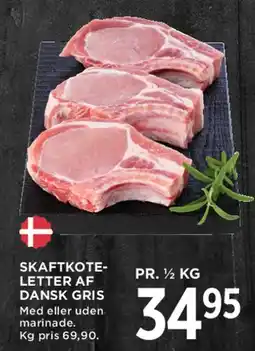MENY Skaftkoteletter af dansk gris tilbud