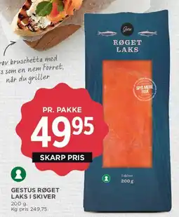 MENY Gestus røget laks i skiver tilbud