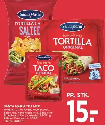 MENY Santa Maria Tex Mex tilbud