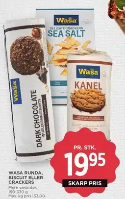 MENY Wasa runda / biscuit / crackers tilbud