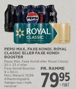 MENY Pepsi Max, Faxe Kondi, Royal Classic eller Faxe Kondi Booster tilbud