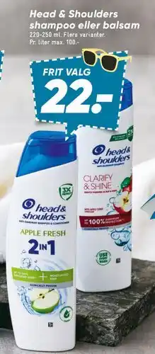 Bilka Head & Shoulders shampoo / balsam tilbud