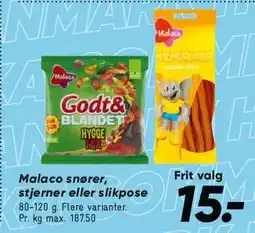 Bilka Malaco/snack-slikposer tilbud