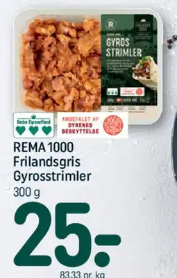 REMA 1000 REMA1000 Frilandsgris Gyrosstrimler tilbud