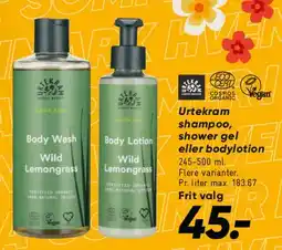 Bilka Urtekram shampoo / showergel / bodylotion tilbud
