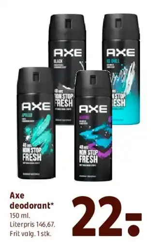Coop 365 Axe deodorant tilbud